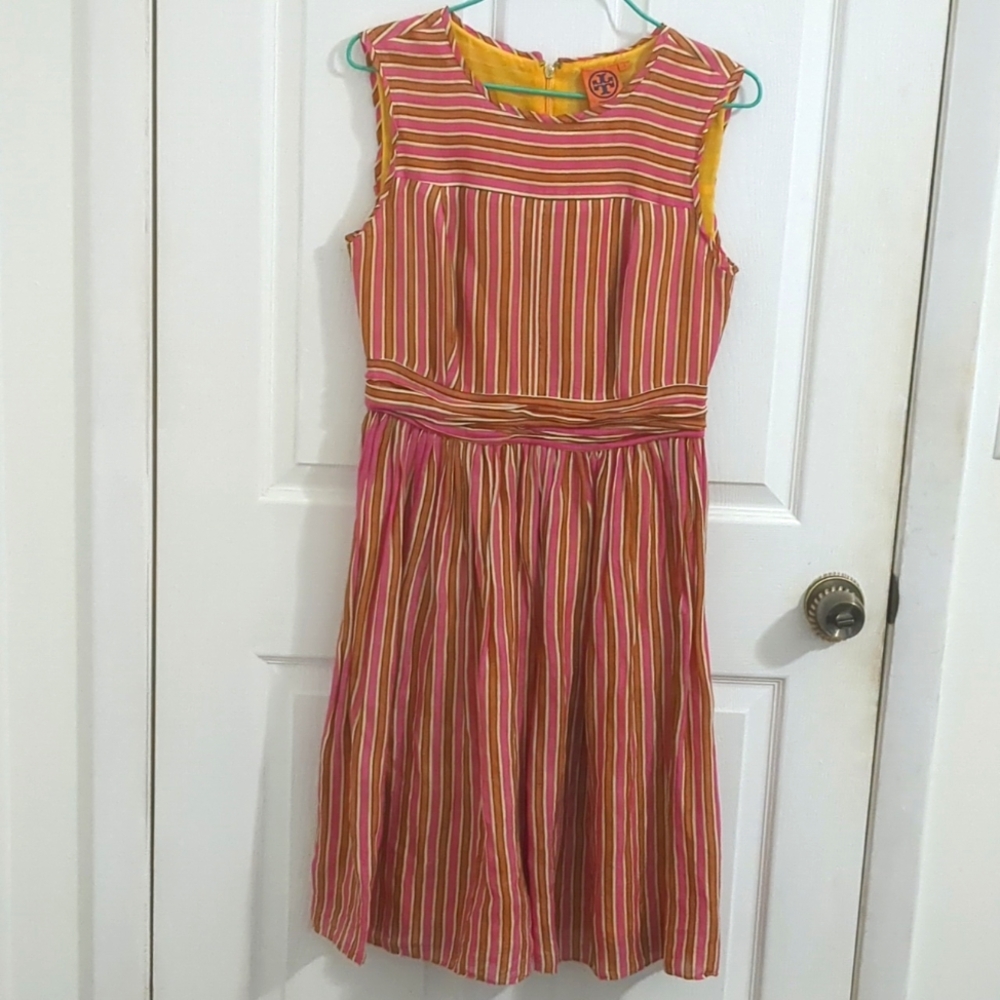 Tory Burch Hildy Valentino Dress - silk blended linen dress Size 8